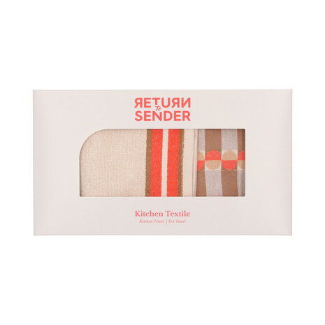 Return to sender Return to sender - handdoek/theedoek natural - ana coral/sand