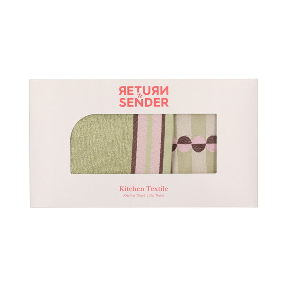 Return to sender Return to sender - handdoek/theedoek natural - ana sage green Return to sender Return to sender - handdoek/theedoek natural - ana sage green