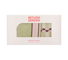 Return to sender Return to sender - handdoek/theedoek natural - ana sage green Return to sender Return to sender - handdoek/theedoek natural - ana sage green