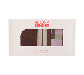 Return to sender Return to sender - handdoek/theedoek geometric - sofia sage/brown