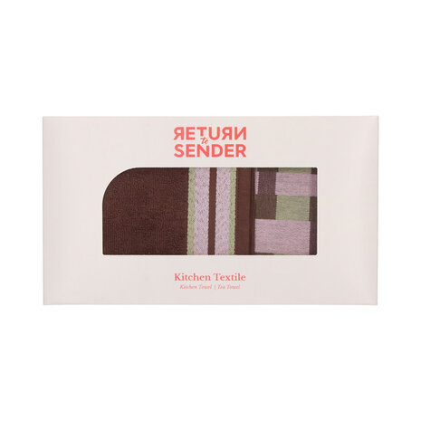 Return to sender Return to sender - handdoek/theedoek geometric - sofia sage/brown