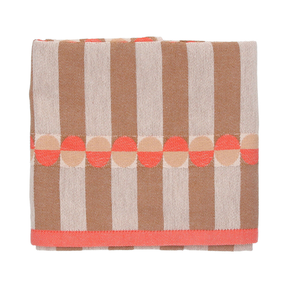 Return to sender Return to sender - handdoek/theedoek geometric - sofia coral/cashew