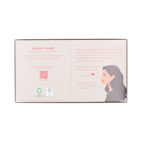 Return to sender Return to sender - handdoek/theedoek natural - ana coral/sand