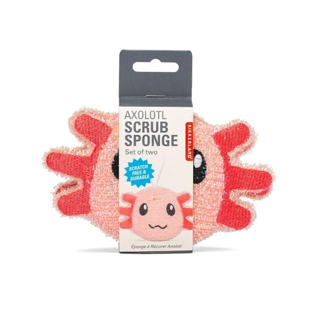 Kikkerland Kikkerland - spons - axolotl (set van 2) Kikkerland Kikkerland - spons - axolotl (set van 2)