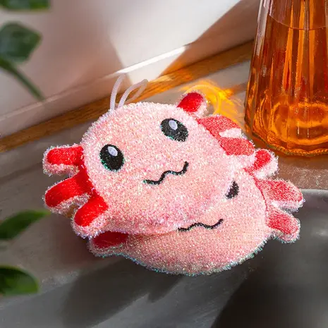 Kikkerland Kikkerland - spons - axolotl (set van 2) Kikkerland Kikkerland - spons - axolotl (set van 2)