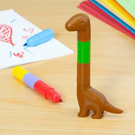 Kikkerland Kikkerland - rainbow markers - dino Kikkerland Kikkerland - rainbow markers - dino