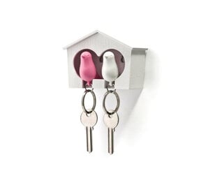 Qualy Qualy - sleutelhanger sparrow duo - white/pink