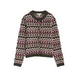 Seasalt Seasalt - dawson pick cardigan fairisle - zig zag geo dark hellebore Seasalt Seasalt - dawson pick cardigan fairisle - zig zag geo dark hellebore