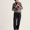 Seasalt Seasalt - dawson pick cardigan fairisle - zig zag geo dark hellebore