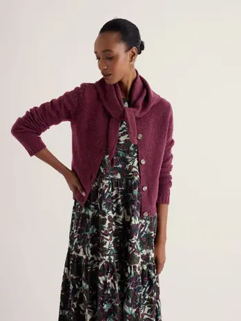 Seasalt Seasalt - dawson pick cardigan merino - dark hellebore Seasalt Seasalt - dawson pick cardigan merino - dark hellebore