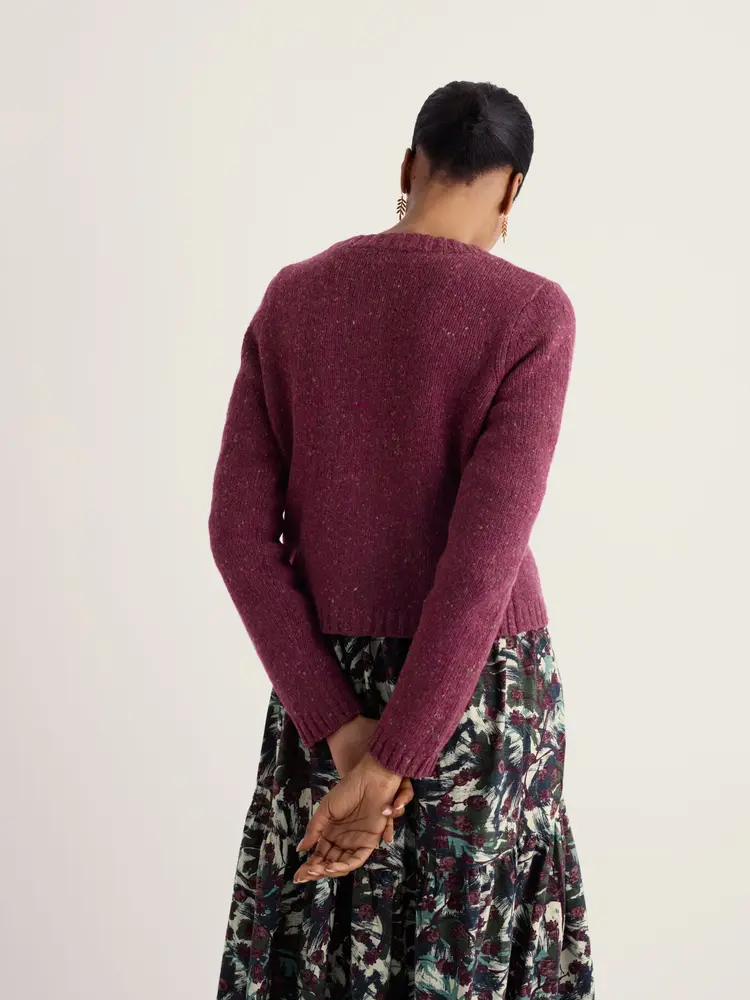 Seasalt Seasalt - dawson pick cardigan merino - dark hellebore Seasalt Seasalt - dawson pick cardigan merino - dark hellebore