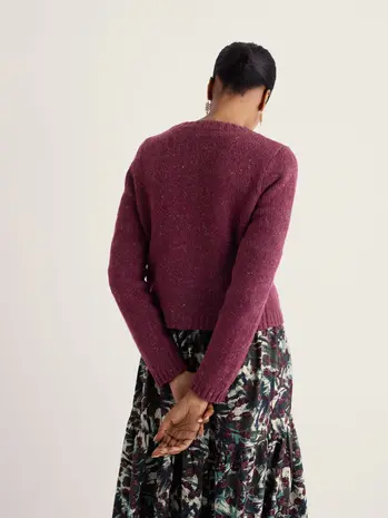 Seasalt Seasalt - dawson pick cardigan merino - dark hellebore Seasalt Seasalt - dawson pick cardigan merino - dark hellebore