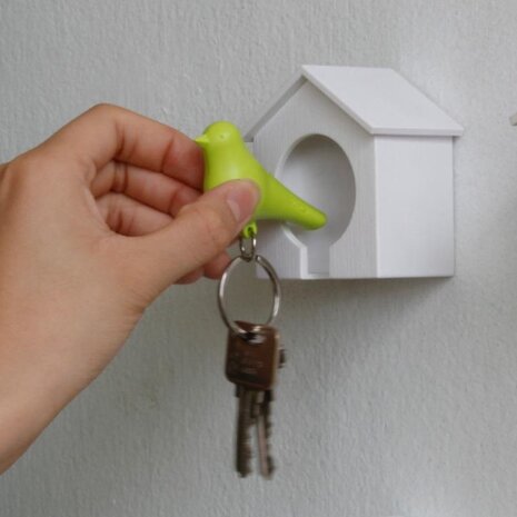 Qualy Qualy - sleutelhanger sparrow - pink Qualy Qualy - sleutelhanger sparrow - pink