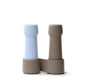 CrushGrind Crushgrind - amsterdam mini kruidenmolens - warm grey/sky blue