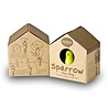 Qualy Qualy - sleutelhanger sparrow - white Qualy Qualy - sleutelhanger sparrow - white
