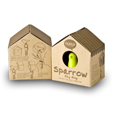 Qualy Qualy - sleutelhanger sparrow - yellow Qualy Qualy - sleutelhanger sparrow - yellow
