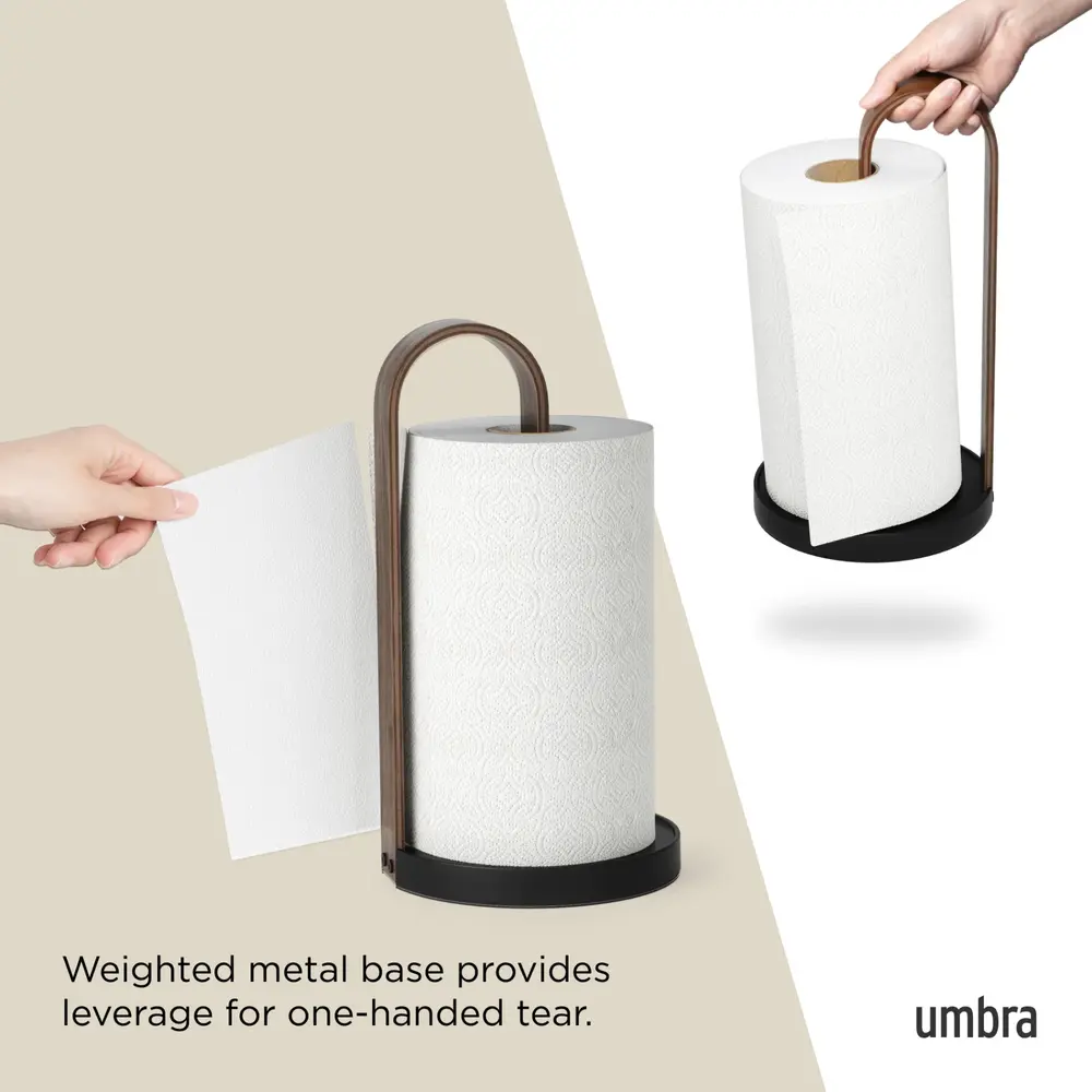 Umbra Umbra - bellwood keukenrolhouder - black/walnut