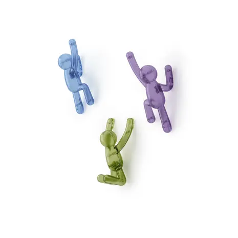 Umbra Umbra - buddy pinpoint wandhaken - assorted gem (set van 3) Umbra Umbra - buddy pinpoint wandhaken - assorted gem (set van 3)