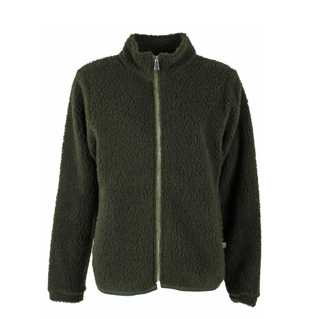 Danefae Danefae - danedada fuzzy wool fleece zip-up - dark army Danefae Danefae - danedada fuzzy wool fleece zip-up - dark army