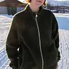 Danefae Danefae - danedada fuzzy wool fleece zip-up - dark army Danefae Danefae - danedada fuzzy wool fleece zip-up - dark army
