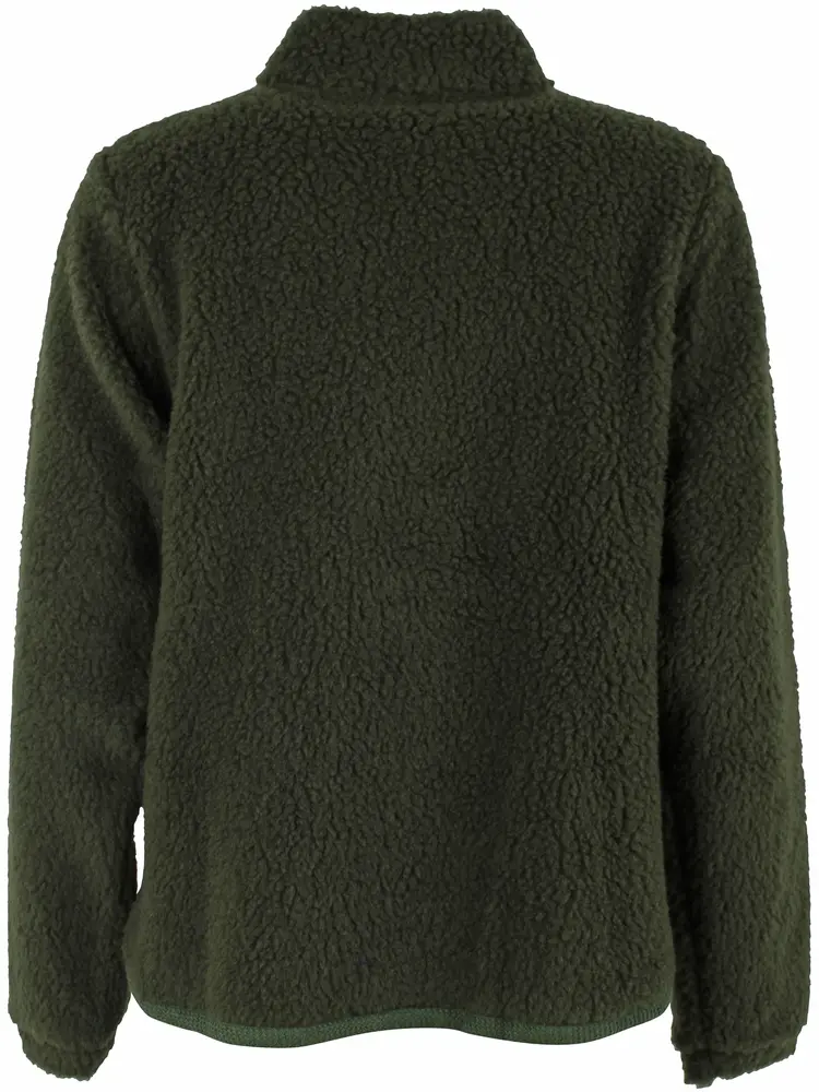 Danefae Danefae - danedada fuzzy wool fleece zip-up - dark army Danefae Danefae - danedada fuzzy wool fleece zip-up - dark army