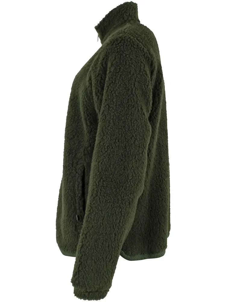 Danefae Danefae - danedada fuzzy wool fleece zip-up - dark army Danefae Danefae - danedada fuzzy wool fleece zip-up - dark army