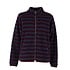 Danefae - danedada fuzzy wool stripe fleece zip-up - dark wine/porcelaine Danefae - danedada fuzzy wool stripe fleece zip-up - dark wine/porcelaine