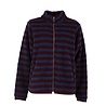 Danefae Danefae - danedada fuzzy wool stripe fleece zip-up - dark wine/porcelaine Danefae Danefae - danedada fuzzy wool stripe fleece zip-up - dark wine/porcelaine