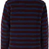 Danefae Danefae - danedada fuzzy wool stripe fleece zip-up - dark wine/porcelaine Danefae Danefae - danedada fuzzy wool stripe fleece zip-up - dark wine/porcelaine