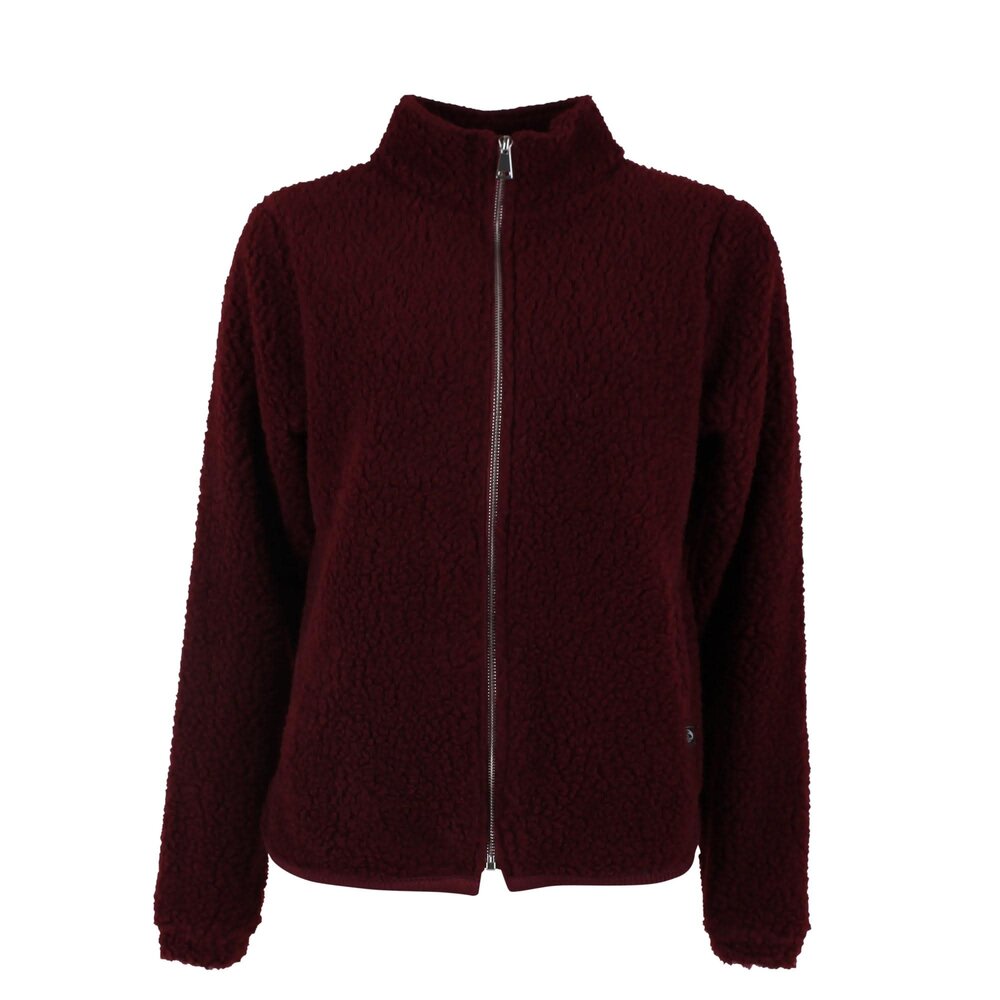 Danefae Danefae - danedada fuzzy wool fleece zip-up - dark wine Danefae Danefae - danedada fuzzy wool fleece zip-up - dark wine