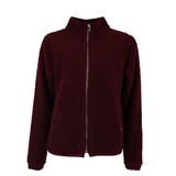 Danefae Danefae - danedada fuzzy wool fleece zip-up - dark wine Danefae Danefae - danedada fuzzy wool fleece zip-up - dark wine
