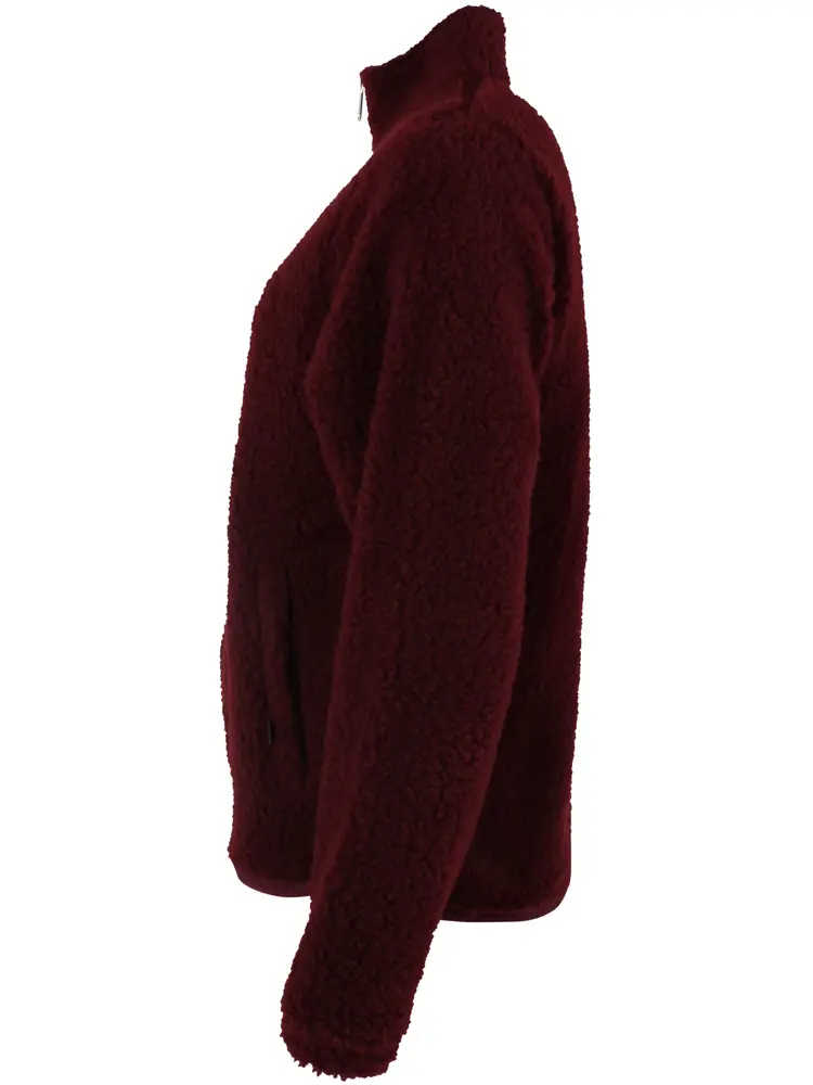 Danefae Danefae - danedada fuzzy wool fleece zip-up - dark wine Danefae Danefae - danedada fuzzy wool fleece zip-up - dark wine