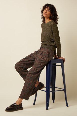 King Louie King Louie - alice pants art check - umbre