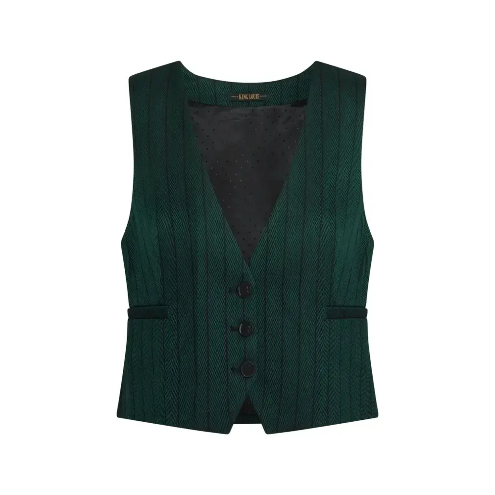 King Louie King Louie - cissy gilet dale chevron - pine green