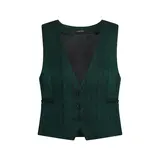 King Louie King Louie - cissy gilet dale chevron - pine green King Louie King Louie - cissy gilet dale chevron - pine green