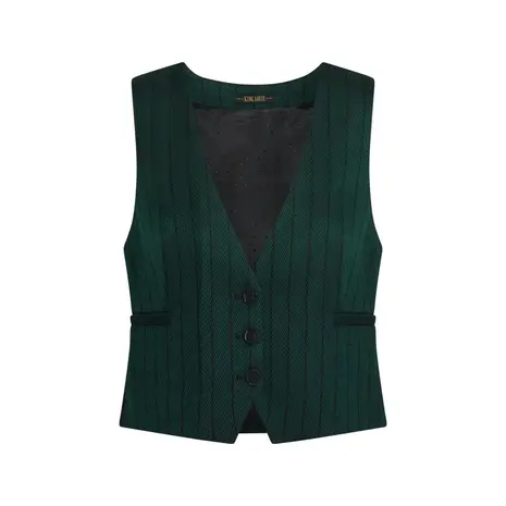 King Louie King Louie - cissy gilet dale chevron - pine green