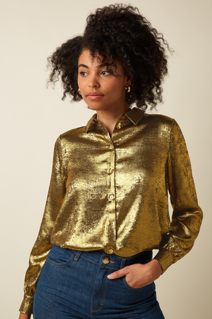 King Louie King Louie - maisie blouse flambe - gold