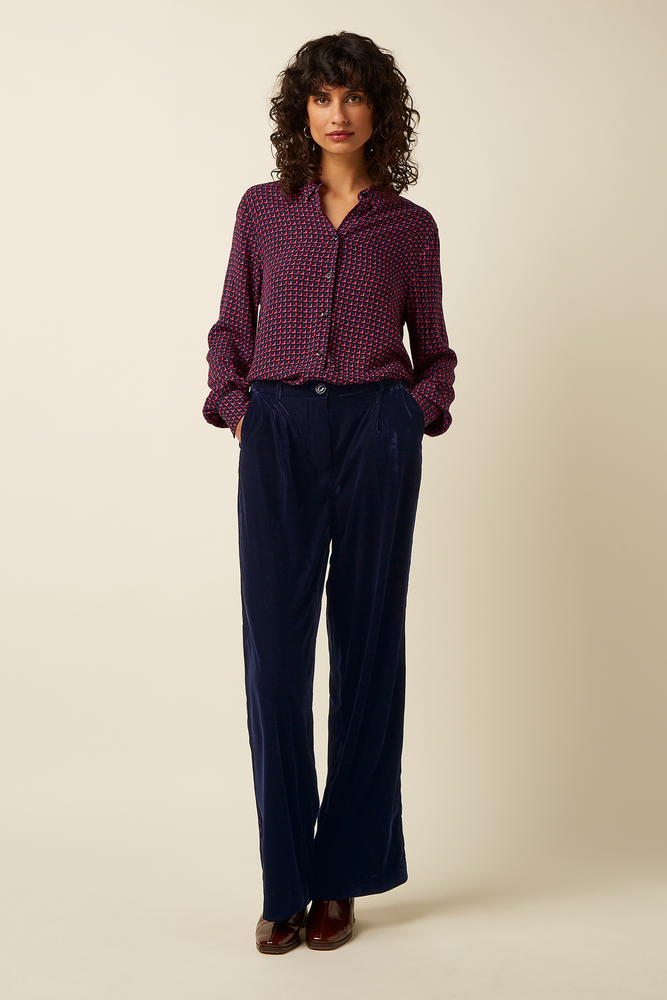 King Louie King Louie - maisie blouse chartre - evening blue