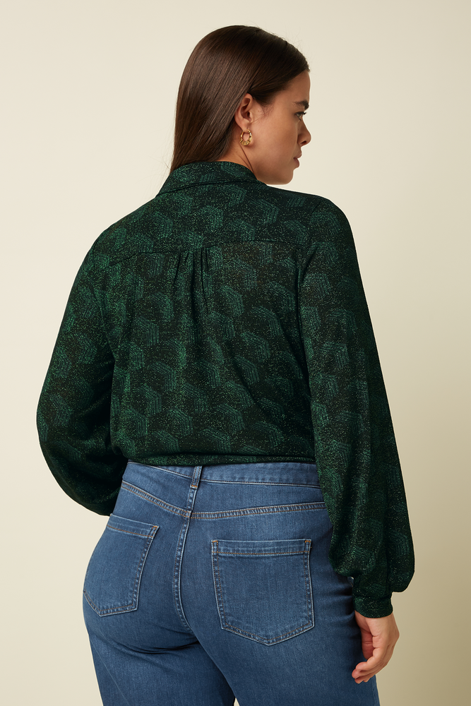 King Louie King Louie - maisie blouse noha - pine green King Louie King Louie - maisie blouse noha - pine green