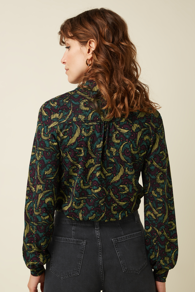 King Louie King Louie - maisie blouse sage - black