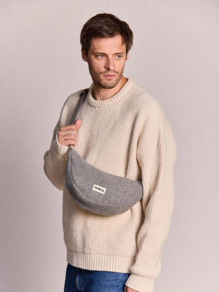 Hindbag Hindbag - crossbody bag andrea - wool effect grey Hindbag Hindbag - crossbody bag andrea - wool effect grey
