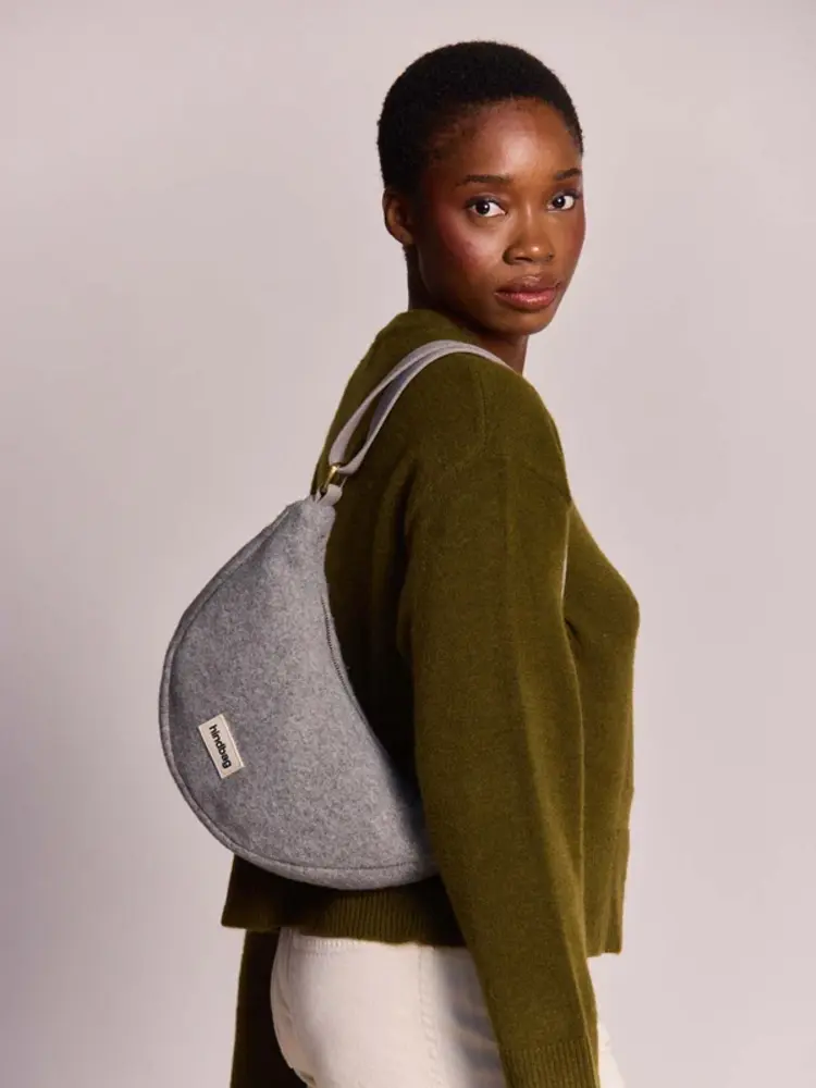 Hindbag Hindbag - crossbody bag andrea - wool effect grey Hindbag Hindbag - crossbody bag andrea - wool effect grey