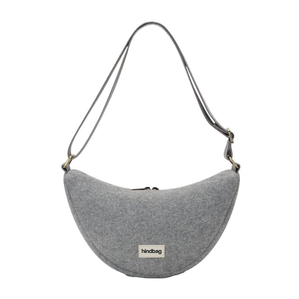 Hindbag Hindbag - crossbody bag andrea - wool effect grey Hindbag Hindbag - crossbody bag andrea - wool effect grey