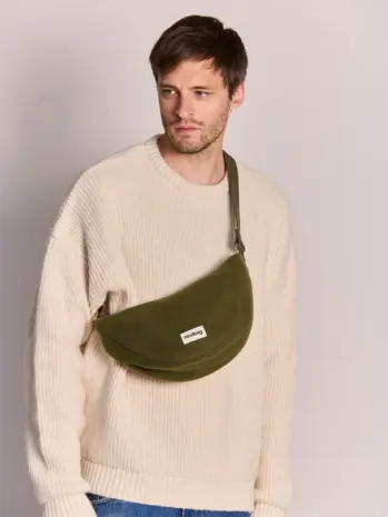 Hindbag Hindbag - crossbody bag andrea - wool effect khaki Hindbag Hindbag - crossbody bag andrea - wool effect khaki