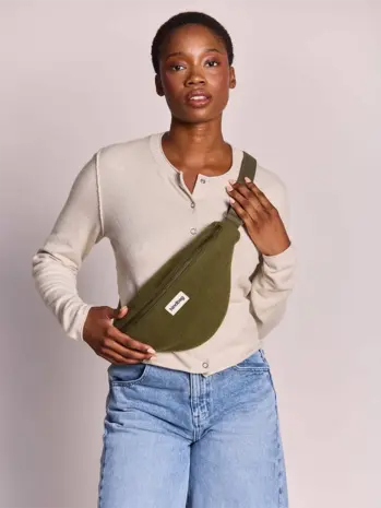 Hindbag Hindbag - fanny pack olivia - wool effect khaki Hindbag Hindbag - fanny pack olivia - wool effect khaki