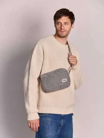 Hindbag Hindbag - reporter bag nino - wool effect grey