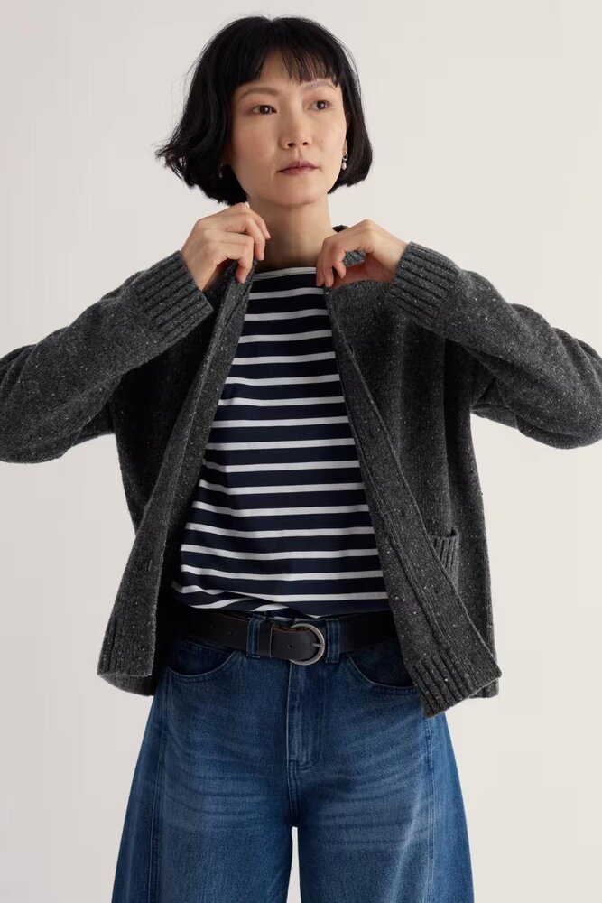 Seasalt Seasalt - harbour sands cardigan - coal Seasalt Seasalt - harbour sands cardigan - coal