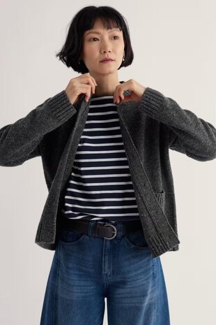 Seasalt Seasalt - harbour sands cardigan - coal Seasalt Seasalt - harbour sands cardigan - coal