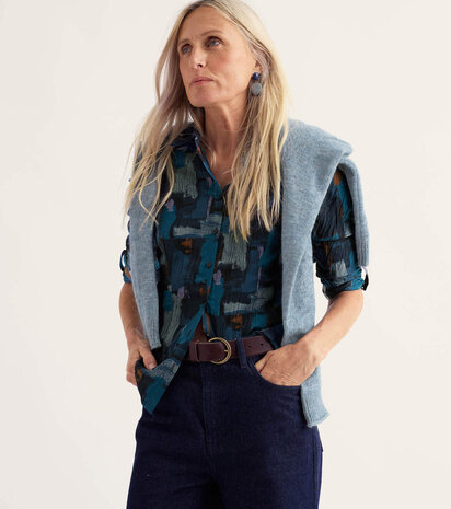 Seasalt Seasalt - larissa shirt - paint texture maritime Seasalt Seasalt - larissa shirt - paint texture maritime