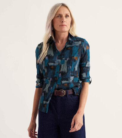 Seasalt Seasalt - larissa shirt - paint texture maritime Seasalt Seasalt - larissa shirt - paint texture maritime